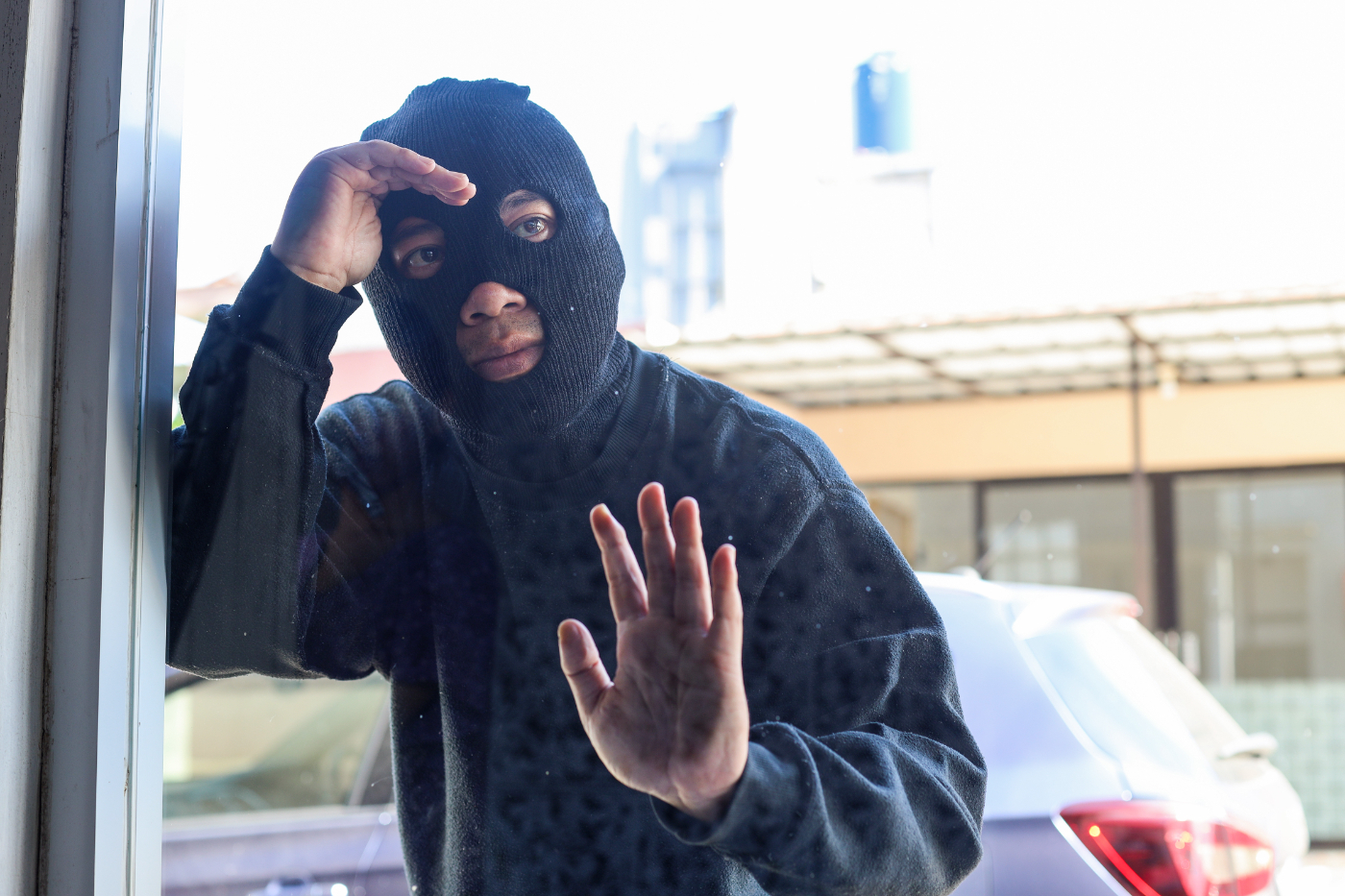 Criminal looking through window - What Are The Advantages And Disadvantages Of House Alarms?